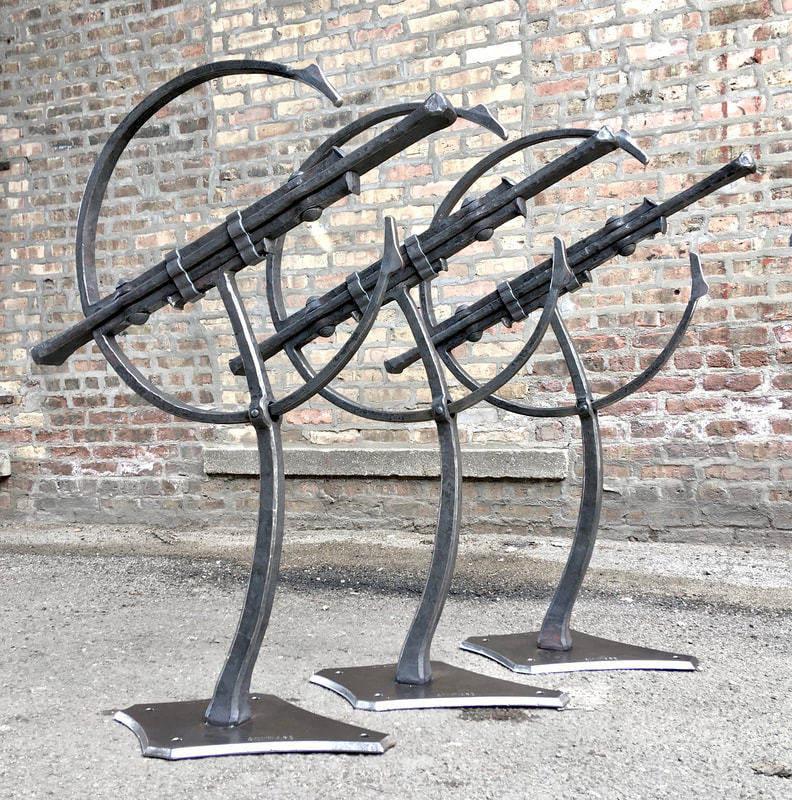 Bicycle Public Art Chicagoland Wrought Iron Decorative Sculpture