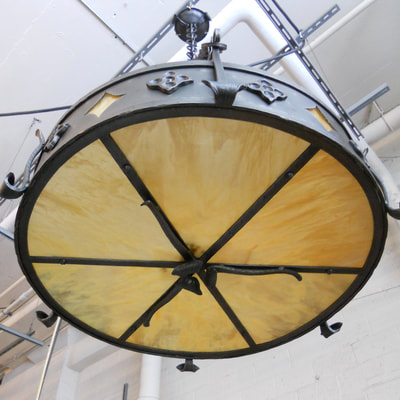 Chicago Blacksmith custom wrought iron metal forged light 