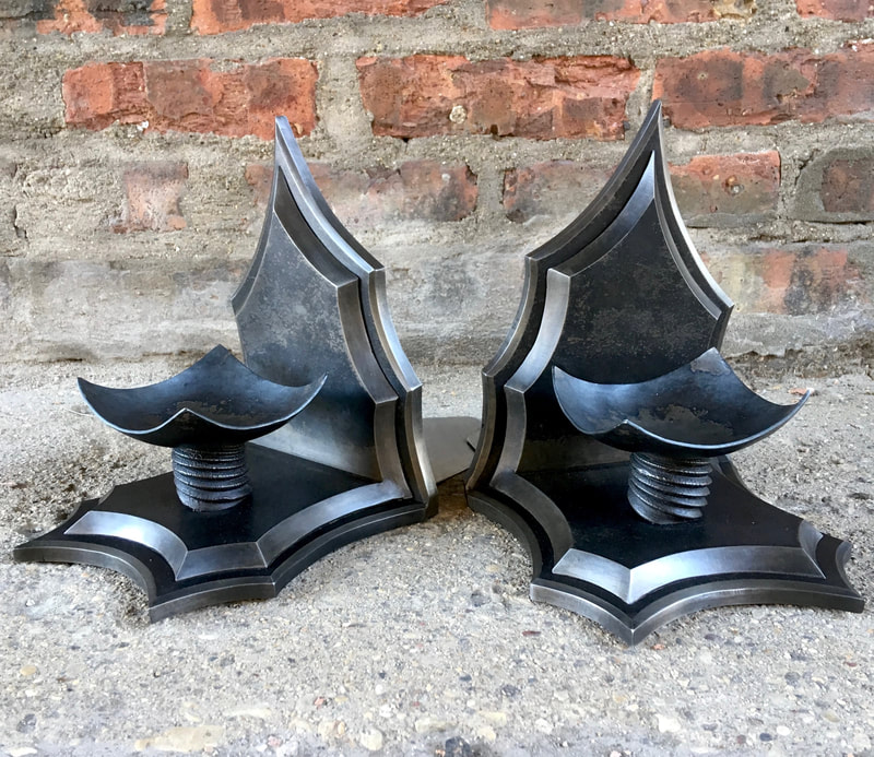 Bookends Gothic Ironwork Custom Chicago Blacksmith Fine Metalwork